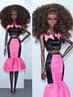 Hot Pink Schwarz 1/6 Puppenkleidung für 11,5" Puppen Zubehör Outfits Top Rock