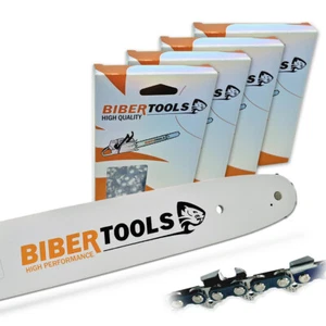 4 Sägeketten + Schwert 35cm 3/8"LP 1,3mm 50TG f. Stihl MS193 HM - Bild 1 von 5