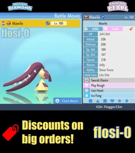 6IV Pokémon Brillante Mawile Diamante Brillante y Perla Brillante - Imagen 1 de 2