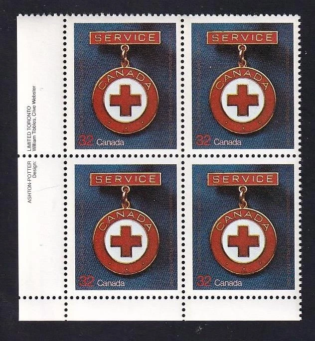Canada 1984 Red Cross 75th Anniversary, MNH LL PB, sc#1013 - Image 1 of 1