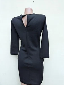 MISS SIXTY collection Size S Small black 1/2 sleeve bodycon stretch mini dress - Picture 1 of 17