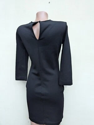 MISS SIXTY Colección Talla S Pequeño Negro Manga 1/2 Bodycon Elástico Mini Vestido Foto 1 de 4