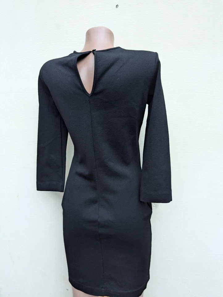 MISS SIXTY Colección Talla S Pequeño Negro Manga 1/2 Bodycon Elástico Mini Vestido Foto 1 de 4