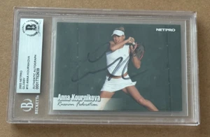 ANNA KOURNIKOVA SIGNED 2003 NET PRO GLOSSY RC BECKETT BAS TENNIS - Picture 1 of 2