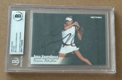 ANNA KOURNIKOVA SIGNED 2003 NET PRO GLOSSY RC BECKETT  BAS TENNIS - Image 1 of 2