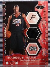 2007-08 Stadium Club Thaddeus Young RC Full Court Press Relic /499 Rookie Jersey