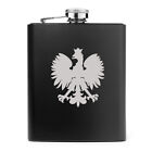 7Oz Stainless Steel Liquor Hip Flask Poland Polish Eagle