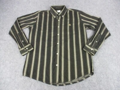 Camisa Brooks Brothers Para Hombre Grande Marrón Beige Regente Rayas Pana Supima ' Foto 1 de 4