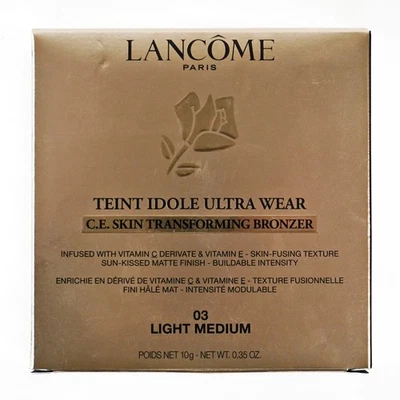Lancome Teint Idole Ultra Wear CE Skin Transforming Bronzer 03 Light Med 10g -E - Image 1 of 3