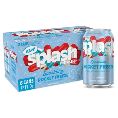 SPLASH REFRESHER Sparkling Water, Black Cherry - 8-Pack, 12 Fl Oz Cans - Flavore - Image 1 of 4