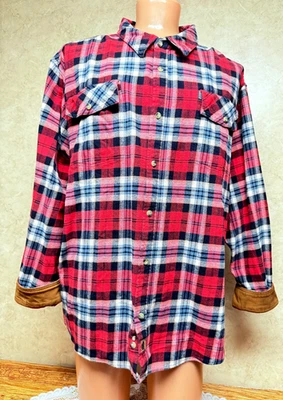 Legendary WhiteTails Men's Flannel Shirt Size 4XL Red Plaid-Excellent Condition - Image 1 of 4