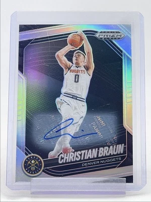 CHRISTIAN BRAUN 2024-25 PANINI PRIZM BLACK AUTOGRAPH SILVER #186 AUTO Q0154 - Image 1 of 2