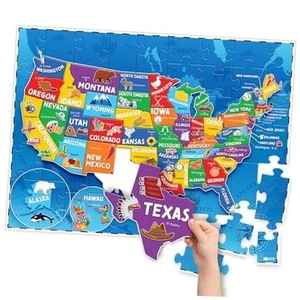 United States Puzzles for Kids Ages 4-6 - Educational Toys for Boys & Girls - - Picture 1 of 7