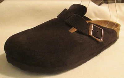 BIRKENSTOCK Boston Mocha Suede Clogs Slides W 10 M 8 EU 41 Narrow - WORN 1-3x! - Image 1 of 4