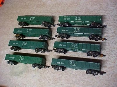 8  Gilbert American Flyer S Gauge #631 Green Plastic Gondolas LOT ( Fa) - Image 1 of 4