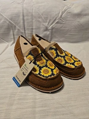MUJER ARIAT CRUISERS TALLA 8 GIRASOLES Y GAMUZA MARRÓN, NUEVO SIN CAJA Foto 1 de 2