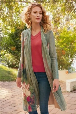 SOFT SURROUNDINGS KHALIA CAMURÇA ARTIFICIAL FLORAL TOPPER PEQUENO MÉDIO US$ 180 - Imagem 1 de 4