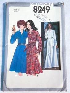 Simplicity Vintage 70s Collared DRESS Belt Misses Size 10 UNCUT Sewing Pattern - Picture 1 of 3