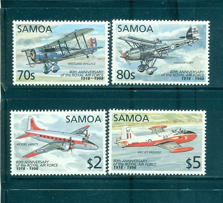 Samoa - Sc# 957-60. R.A.F. 1998 80th Ann, MNH $7,95. Foto 1 de 1