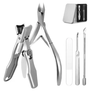German Nail Clippers for Men, Ultra Sharp Heavy Duty Toenail Clippers for Thi... - Picture 1 of 4