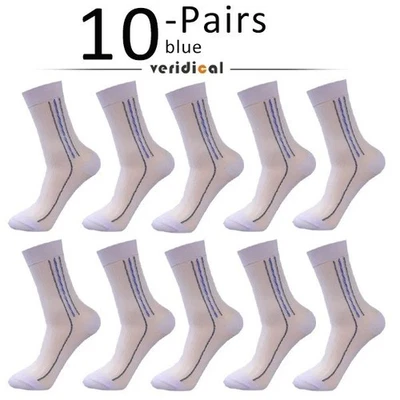 10 pares de calcetines de vestir ultrafinos para hombre de seda transparentes calcetines de negocios de nailon suave trabajo Foto 1 de 4