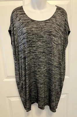 Women’s Aritzia Wilfred Free XXS Black Gray Knit Mini Dress Stretch Lightweight - Image 1 of 4