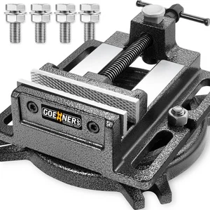 Bench Vise, 4-1/4" Drill Press Vise with Forged Steel Design, 4-3/8" Max Jaw ... - Picture 1 of 7