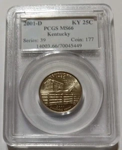 2001-D Kentuucky State Quarter PCGS MS66 - Picture 1 of 2