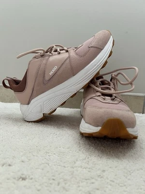 Hugo Boss Damen Sneaker Größe 38 Leder Rosa Wie Neu Top Zustand - Bild 1 von 4