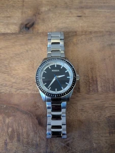 Fossil Men’s Stainless Steel Black Dial Watch BQ1265Needs Battery - Picture 1 of 7