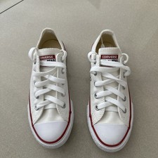 Converse 3j256 All Star Chuck Taylor White Ox Youth Shoes Size 13