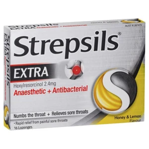 Strepsils Honey and Lemon Extra Strength Lozenges | 16 Pack - Picture 1 of 2