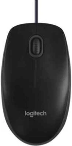 Logitech B100 Maus Kabel USB-Anschluss 800 DPI Optisch 3 Tasten PC Mac schwarz - Bild 1 von 5