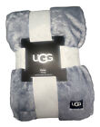 UGG Polar Faux Fur Throw Blanket Lake Frost Blue 50”x 70” Warm Cozy Soft NEW