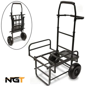 New NGT Dynamic Folding Compact Carp Coarse Fishing Trolley Barrow Twin Wheel - Picture 1 of 9