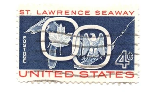 Estampilla usada US 1131 St Lawrence Seaway 4c ligeramente bisagras - Imagen 1 de 1