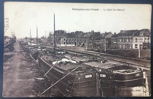 Rare CPA Dorignies-lez-Douai, Quai de Boisset Nord Canal Dunkerque-Escaut Scarpe - Foto 1 di 2