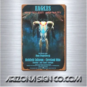 Vintage Look Reproduktion Design Adler Rock Band Aluminium Schild 8 x 12 - Bild 1 von 5