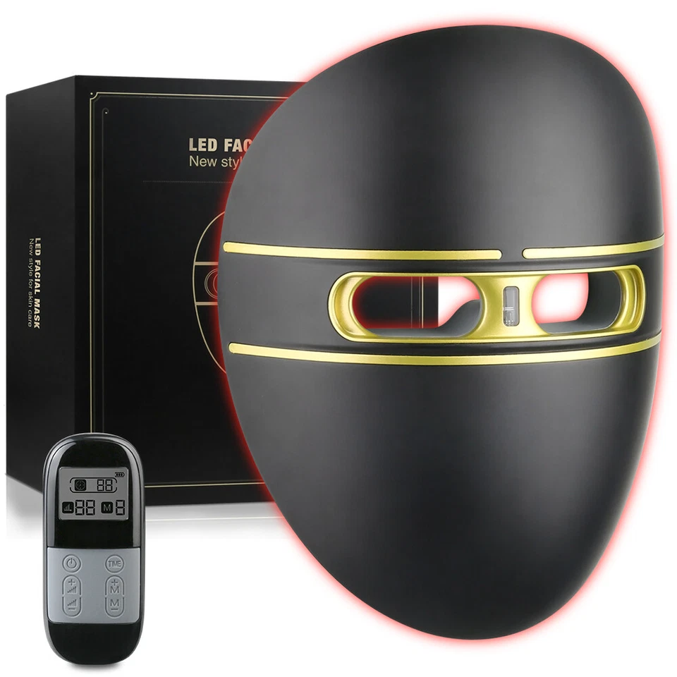 Máscara facial LED inalámbrica terapia de luz máscara facial cuidado de la piel terapia de luz roja y azul Foto 1 de 4