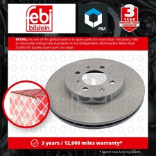 2x Brake Discs Pair Vented fits HONDA JAZZ Mk3 1.2 Front 2008 on 262mm Set Febi