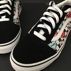 Vans Conversation Candy Hearts Skate Sneakers Shoes 6.5 Low Top Suede Canvas - Picture 1 of 8
