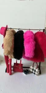 Dollsydoll Fashion fur coats one size fit all same size 12 inch dolls barbie,fr - Picture 1 of 6
