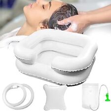 Lavabo gonflable pour les cheveux Douche de chevet portable avec tube de drai...