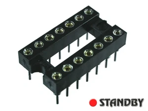 6pcs DIL IC Socket 14 pin Screw Machine Round hole pin CONNECTAR SNIC101-01-14BT - Bild 1 von 1