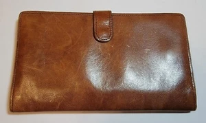 Vintage Spanish Goat large brown leather travel wallet. Made in England - Picture 1 of 4