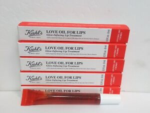 KIEHL'S LOVE OIL FOR LIIPS - LIP TREATMENT APOTHECARY CHERRY 0.3 OZ (LOT OF 5)