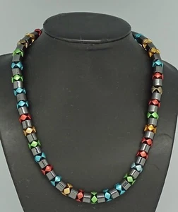 Haematit Magnetschmuck Halskette Collier Zylinderrollen Ø 7,5 mm 45 cm lg. Mix - Bild 1 von 2