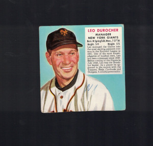 Leo Durocher New York Giants 1952 Red Man Baseball Card No Tab PR