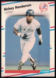 1988 Fleer #209 Rickey Henderson New York Yankees