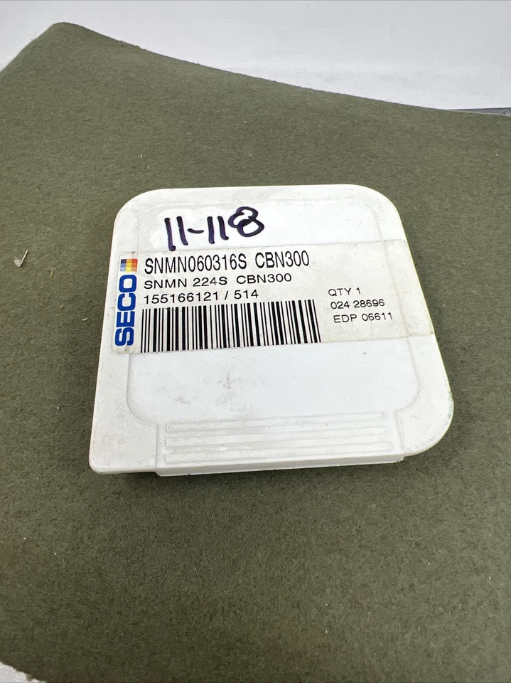 SECO SNMN060316S CBN300 / SNMN 224S CBN Insert  EDP 06611 - Image 1 of 4